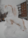 «Крылатый конь» — победитель конкурса снежных фигур «Лымы муртъёс»!